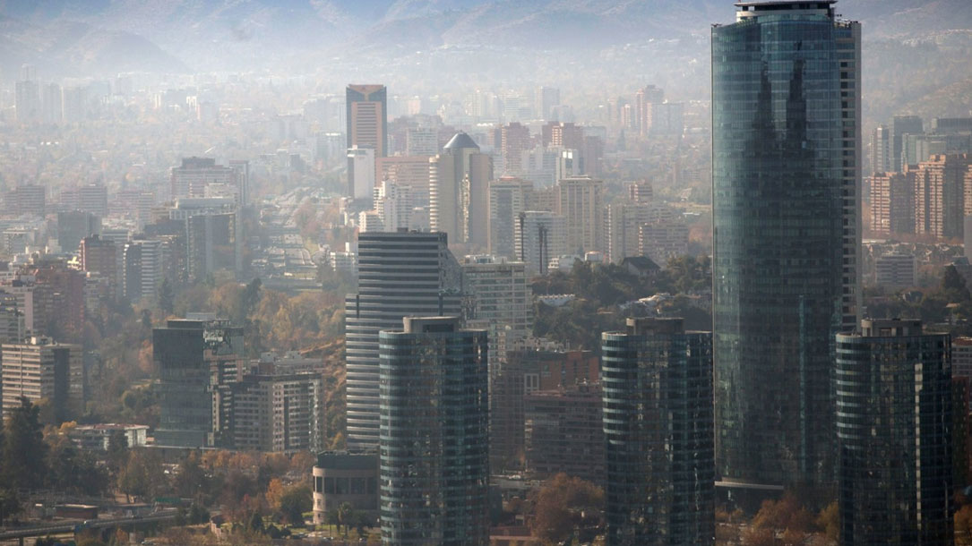 Smog Blankets Santiago Chile