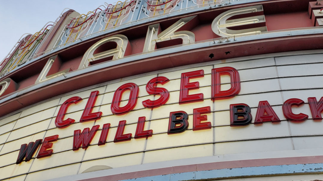 Marquee Closed Sign