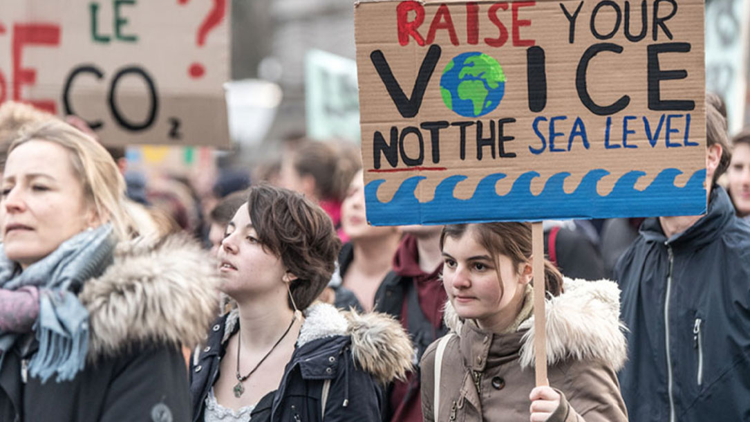 Raise Your Voice Not The Sea Level Protest Sign