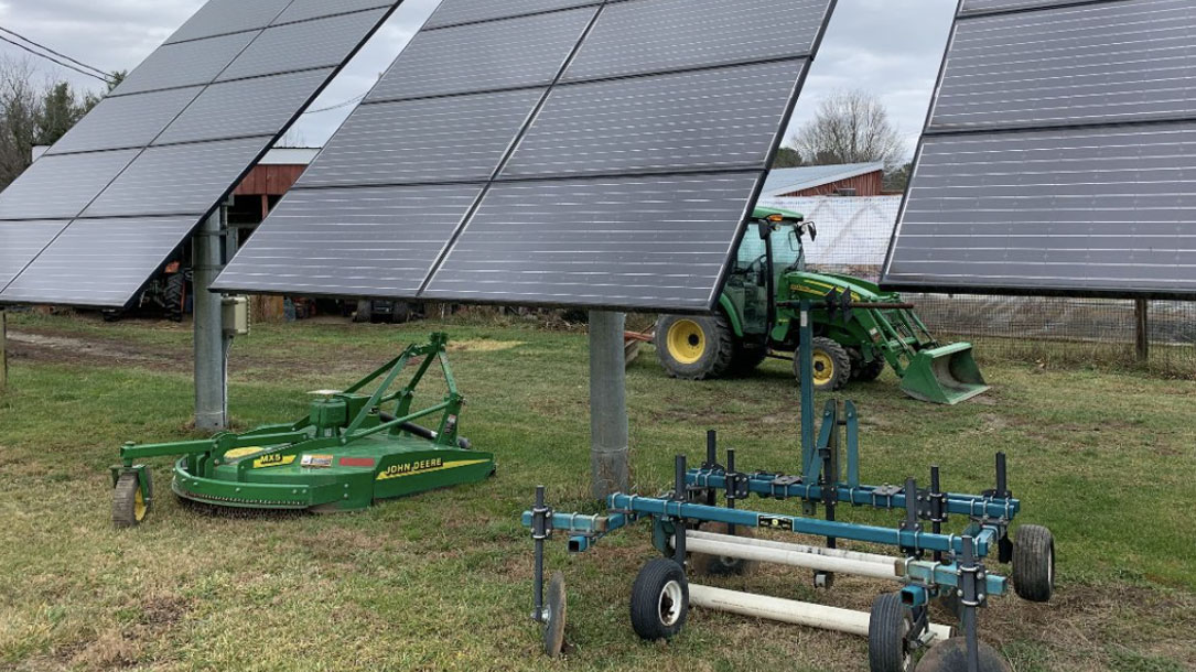 Solar Panels And Tractor